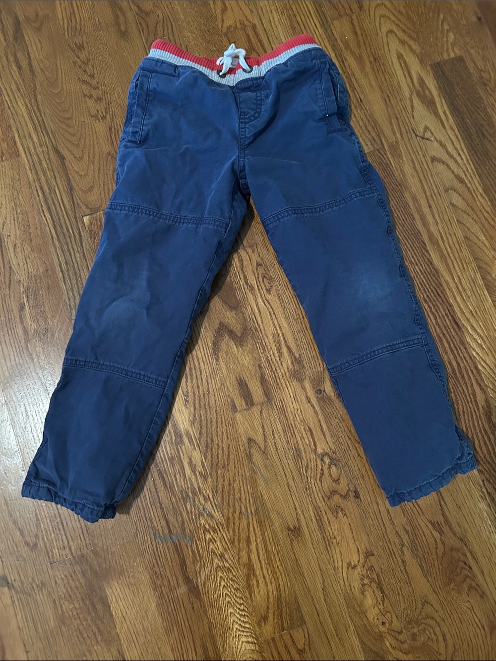 Mini Boden Navy Jogger Pants with Red Trim